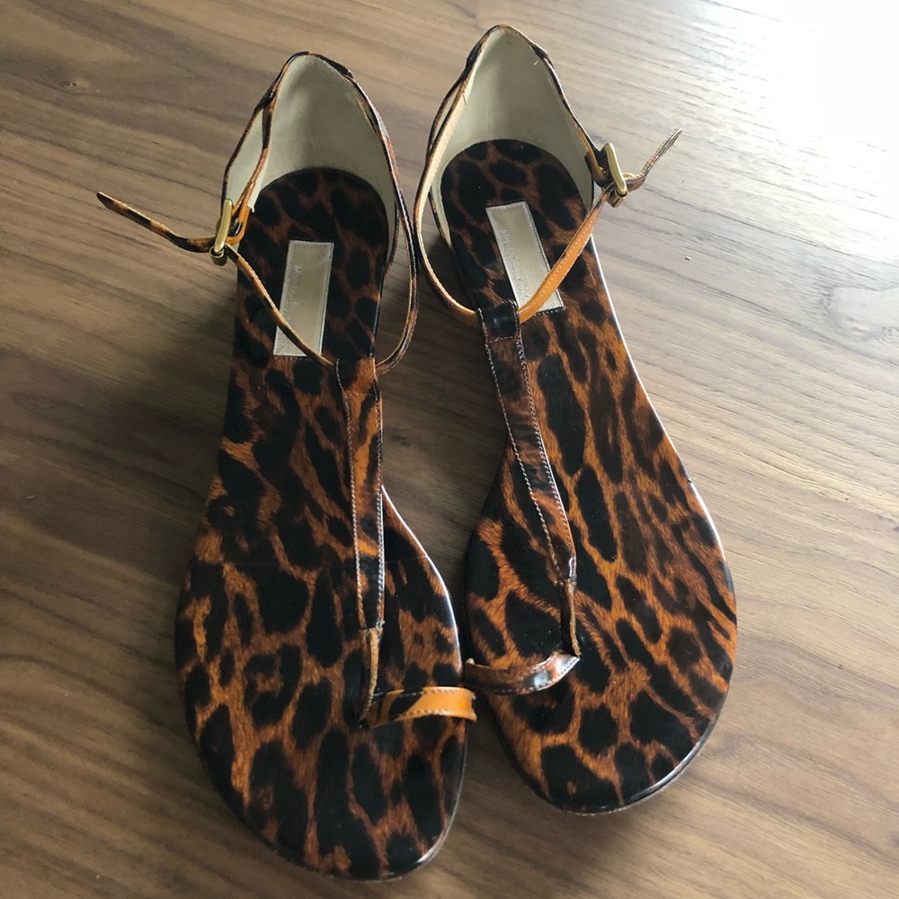 Michael Kors Leopard Print Sandals